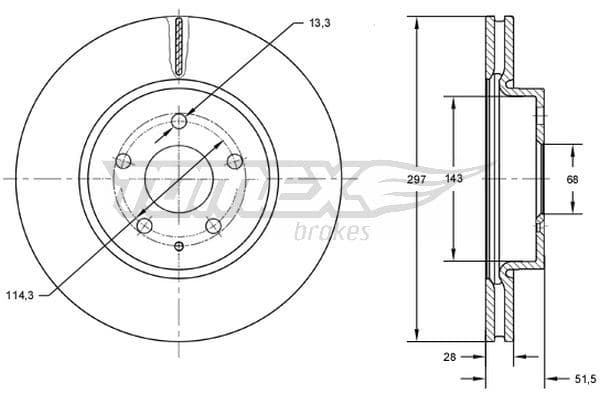 Bremžu diski TOMEX Brakes TX 72-77 1