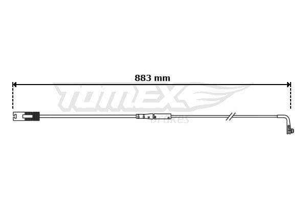 Indikators, Bremžu uzliku nodilums TOMEX Brakes TX 30-75 1