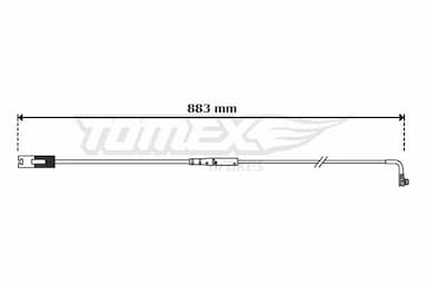 Indikators, Bremžu uzliku nodilums TOMEX Brakes TX 30-75 1