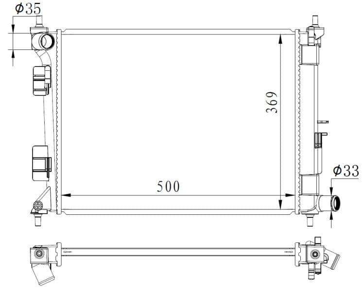 Radiators, Motora dzesēšanas sistēma NRF 59263 1