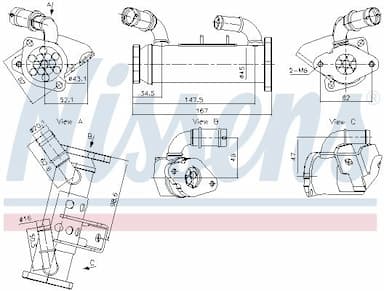 Radiators, Izplūdes gāzu recirkulācija NISSENS 989474 1