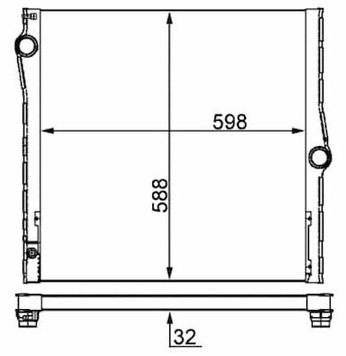 Radiators, Motora dzesēšanas sistēma MAHLE CR 1050 000S 1