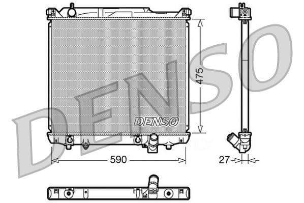 Radiators, Motora dzesēšanas sistēma DENSO DRM47020 1