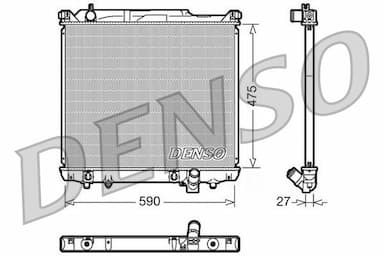 Radiators, Motora dzesēšanas sistēma DENSO DRM47020 1