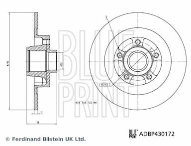 Bremžu diski BLUE PRINT ADBP430172 1