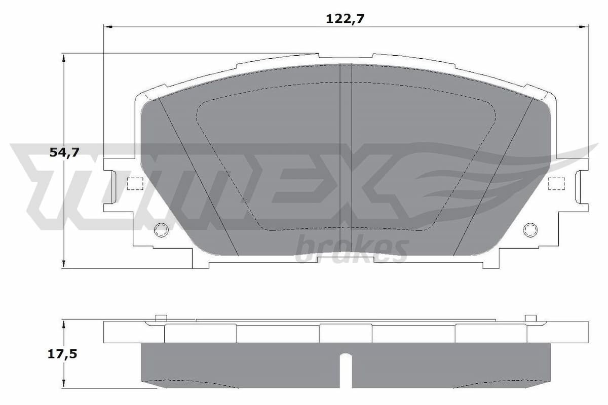 Bremžu uzliku kompl., Disku bremzes TOMEX Brakes TX 16-10 1