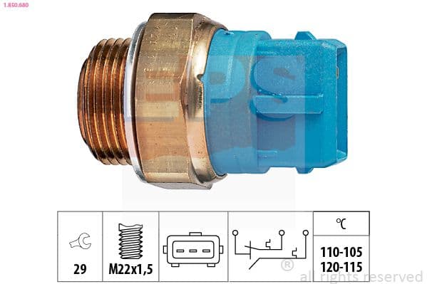 Termoslēdzis, Radiatora ventilators EPS 1.850.680 1