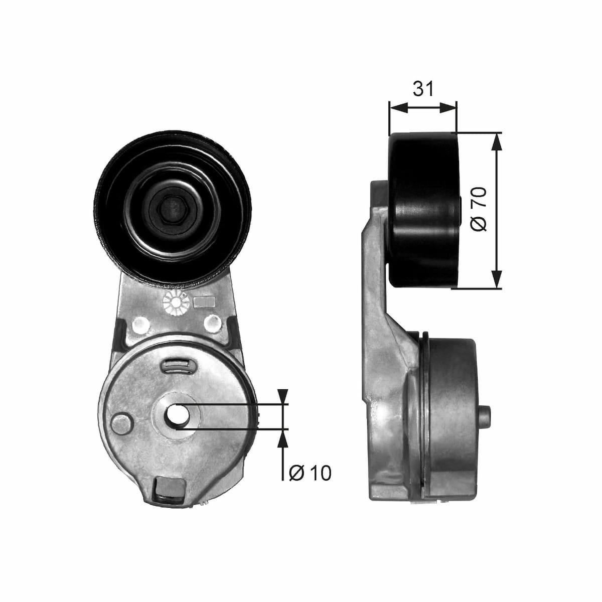 Siksnas spriegotājs, Ķīļsiksna GATES T39065 1