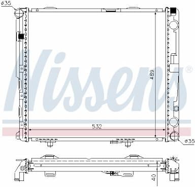 Radiators, Motora dzesēšanas sistēma NISSENS 62697A 5