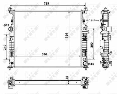 Radiators, Motora dzesēšanas sistēma NRF 53937 1