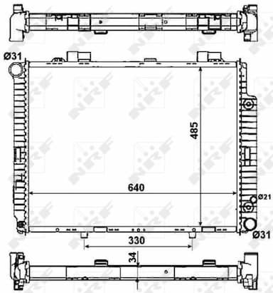 Radiators, Motora dzesēšanas sistēma NRF 58159 3