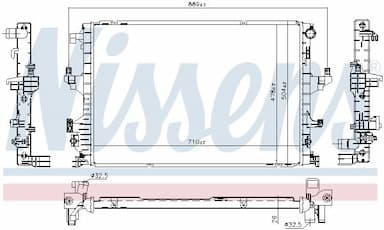 Radiators, Motora dzesēšanas sistēma NISSENS 65346 5