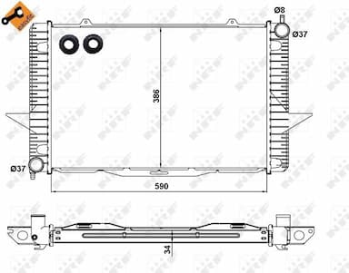 Radiators, Motora dzesēšanas sistēma NRF 58342 1