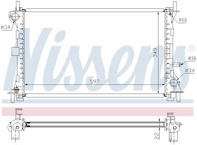 Radiators, Motora dzesēšanas sistēma NISSENS 62075A 5