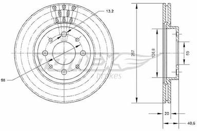 Bremžu diski TOMEX Brakes TX 70-42 1