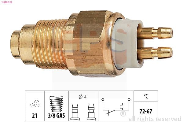 Termoslēdzis, Radiatora ventilators EPS 1.850.125 1