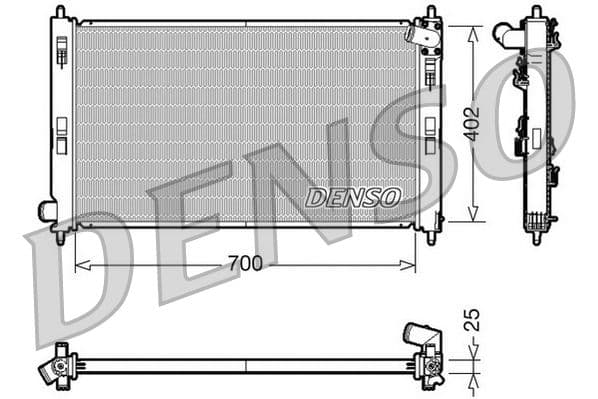 Radiators, Motora dzesēšanas sistēma DENSO DRM45032 1