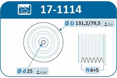 Piedziņas skriemelis, Kloķvārpsta IJS GROUP 17-1114 2