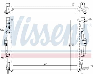 Radiators, Motora dzesēšanas sistēma NISSENS 63764 5