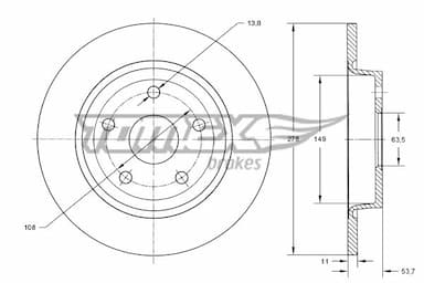 Bremžu diski TOMEX Brakes TX 73-94 1