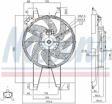 Ventilators, Motora dzesēšanas sistēma NISSENS 85767 6