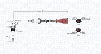 Devējs, Izplūdes gāzu temperatūra MAGNETI MARELLI 172000045010 2