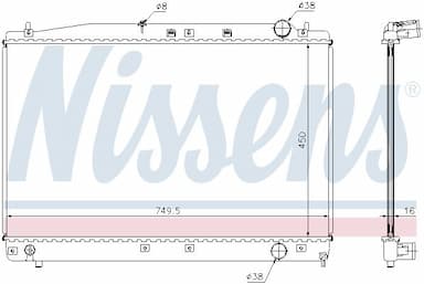 Radiators, Motora dzesēšanas sistēma NISSENS 646802 5