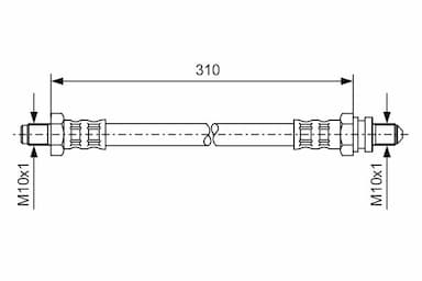 Bremžu šļūtene BOSCH 1 987 476 407 1