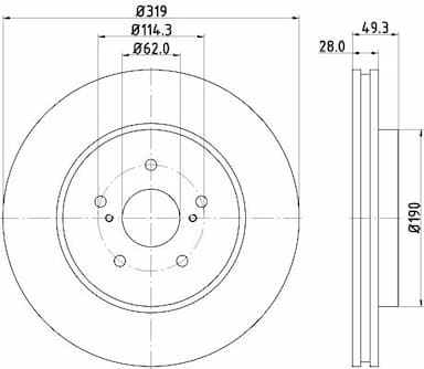 Bremžu diski HELLA 8DD 355 114-981 4