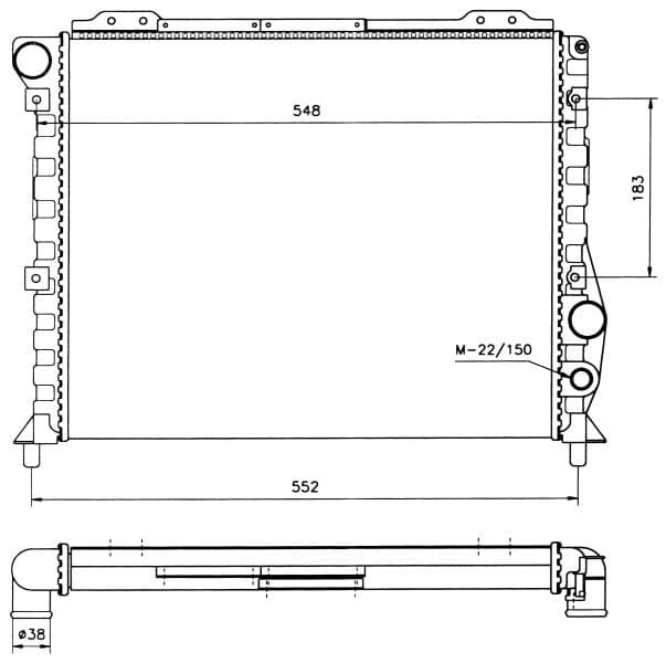 Radiators, Motora dzesēšanas sistēma NRF 58743 1