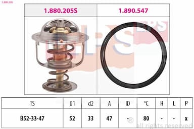 Termostats, Dzesēšanas šķidrums EPS 1.880.205 1