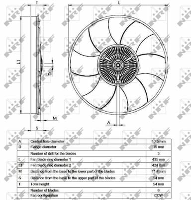 Sajūgs, Radiatora ventilators NRF 49539 1