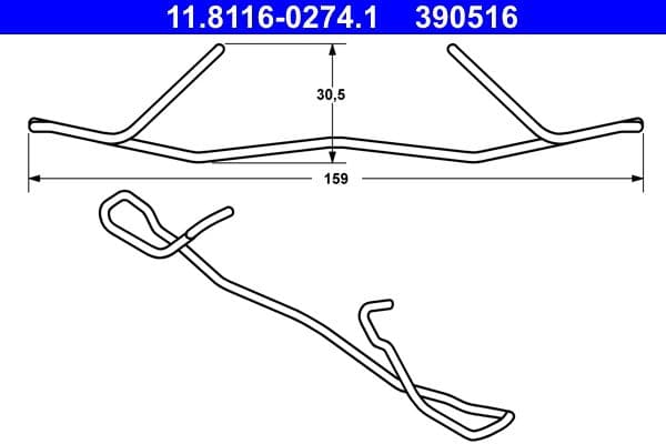 Atspere, Bremžu suports ATE 11.8116-0274.1 1