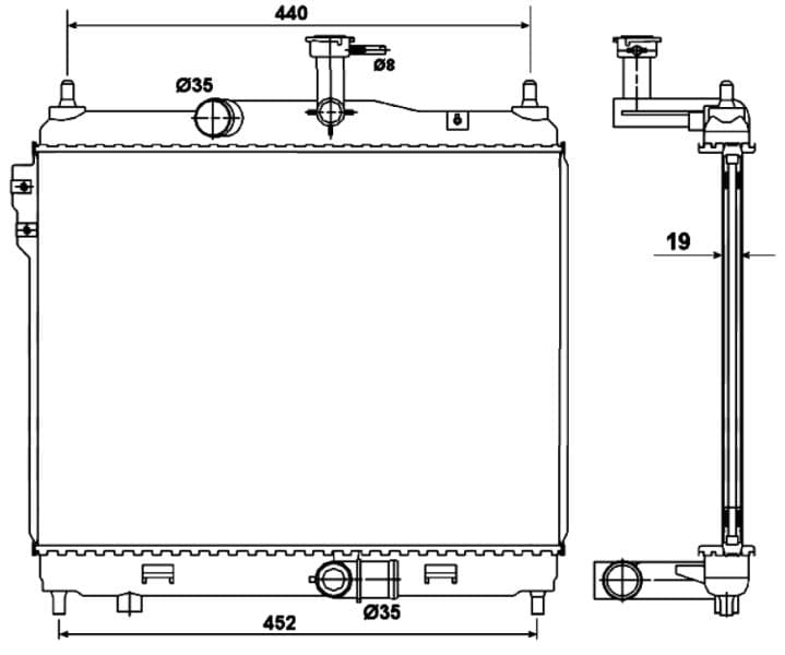 Radiators, Motora dzesēšanas sistēma NRF 53169 1