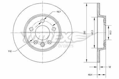 Bremžu diski TOMEX Brakes TX 70-26 1