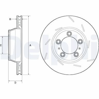 Bremžu diski DELPHI BG9165C 1