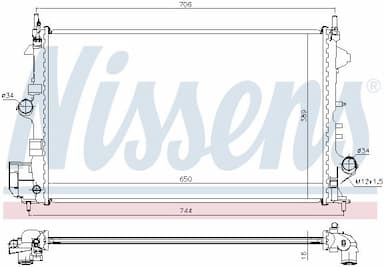 Radiators, Motora dzesēšanas sistēma NISSENS 63123 5