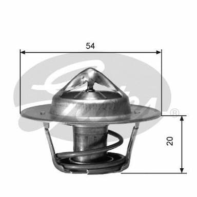 Termostats, Dzesēšanas šķidrums GATES TH00182G3 1