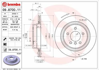 Bremžu diski BREMBO 09.8700.11 1