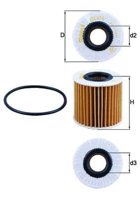 Eļļas filtrs KNECHT OX 414D2 1