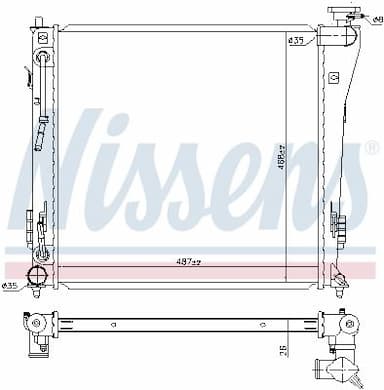 Radiators, Motora dzesēšanas sistēma NISSENS 67552 6