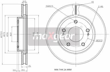 Bremžu diski MAXGEAR 19-2388 2