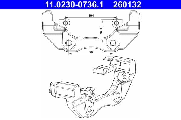 Kronšteins, Bremžu suports ATE 11.0230-0736.1 1