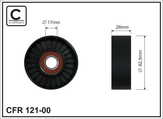 Spriegotājrullītis, Ķīļrievu siksna CAFFARO 121-00 1