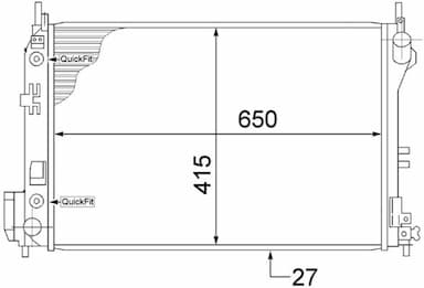 Radiators, Motora dzesēšanas sistēma MAHLE CR 1497 000S 2