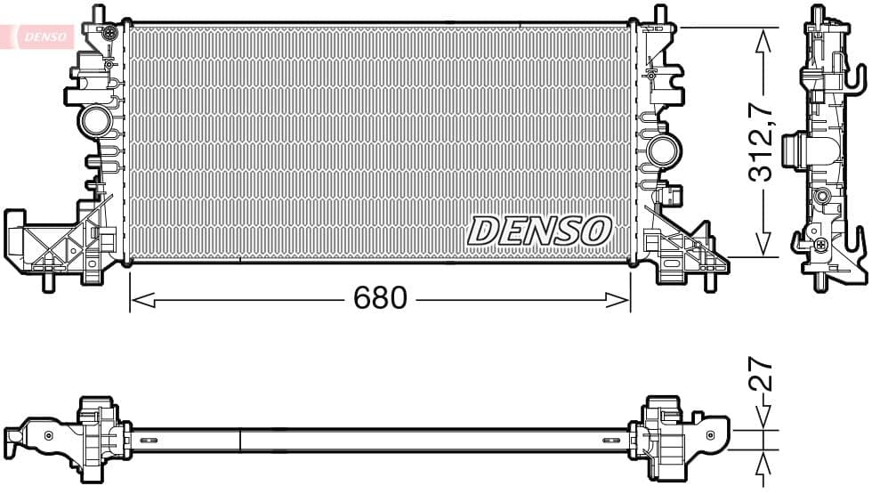 Radiators, Motora dzesēšanas sistēma DENSO DRM20118 1