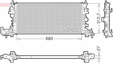 Radiators, Motora dzesēšanas sistēma DENSO DRM20118 1