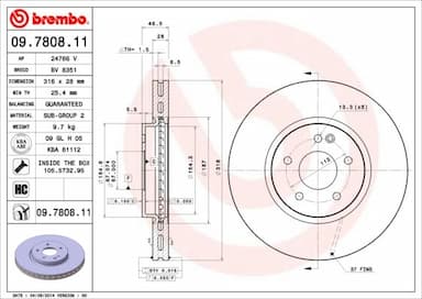 Bremžu diski BREMBO 09.7808.11 1