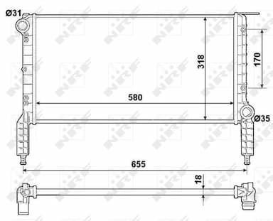 Radiators, Motora dzesēšanas sistēma NRF 53788 1