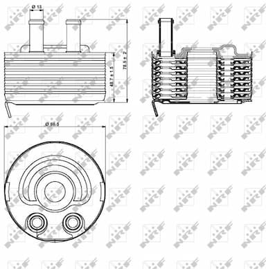 Eļļas radiators, Motoreļļa NRF 31353 5